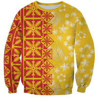 Kahili Quilt Hawaii Sweatshirt Tropical Flower Seamless Half Style