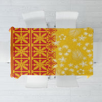 Kahili Quilt Hawaii Tablecloth Tropical Flower Seamless Half Style
