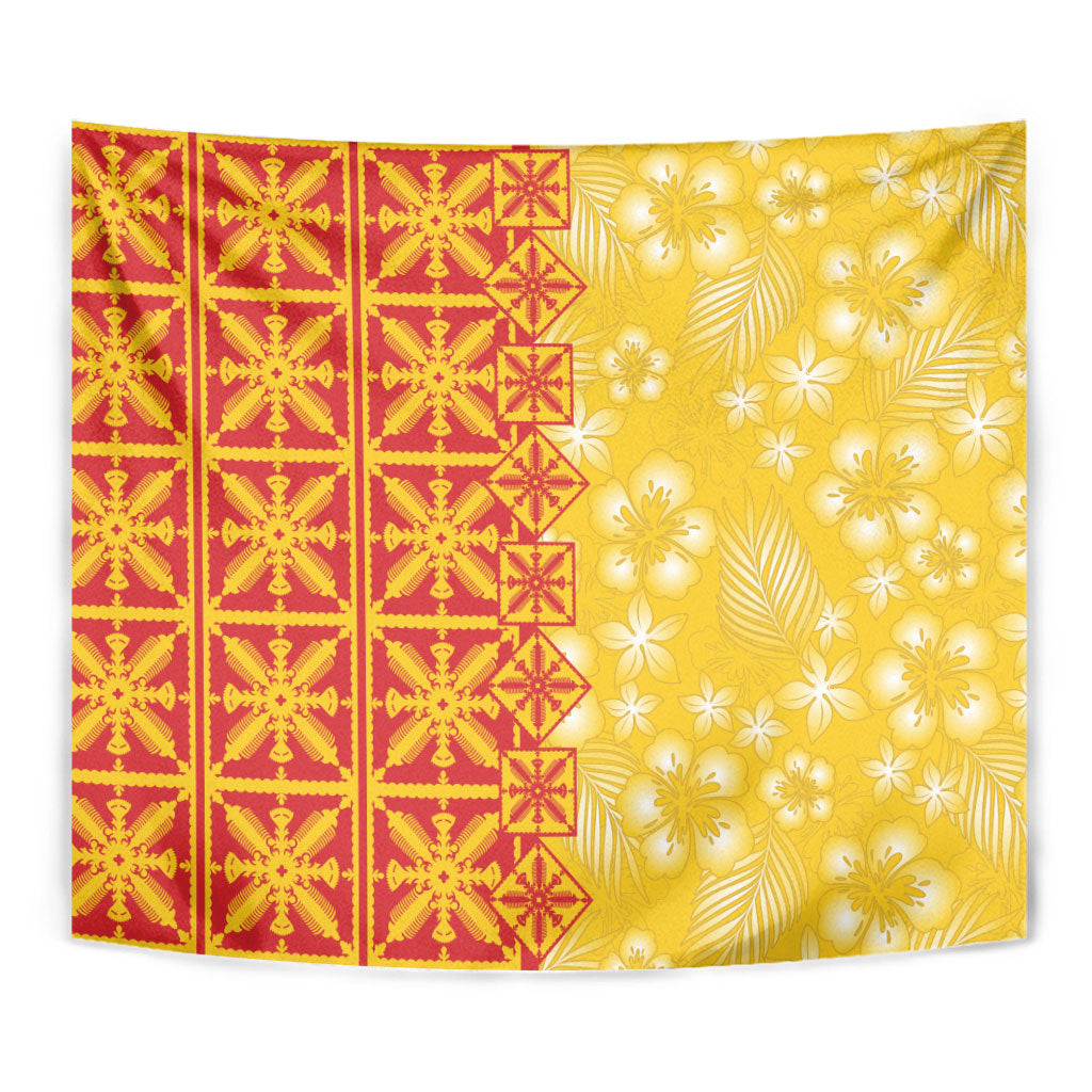 Kahili Quilt Hawaii Tapestry Tropical Flower Seamless Half Style