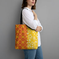Kahili Quilt Hawaii Tote Bag Tropical Flower Seamless Half Style