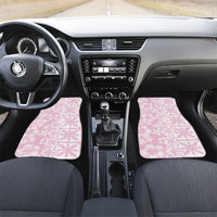 Pastel Pink Kahili Quilt Hawaii Car Mats Tropical Flower Seamless Half Style