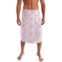 Pastel Pink Kahili Quilt Hawaii Lavalava Tropical Flower Seamless Half Style
