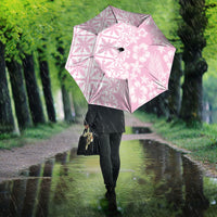 Pastel Pink Kahili Quilt Hawaii Umbrella Tropical Flower Seamless Half Style