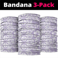 Pastel Purple Kahili Quilt Hawaii Neck Gaiter Tropical Flower Seamless Half Style