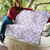 Pastel Purple Kahili Quilt Hawaii Quilt Tropical Flower Seamless Half Style