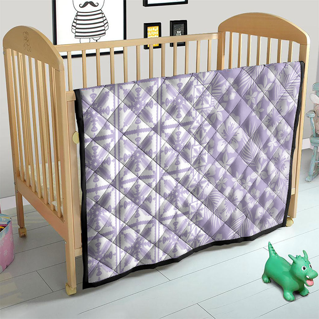 Pastel Purple Kahili Quilt Hawaii Quilt Tropical Flower Seamless Half Style