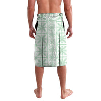 Pastel Green Kahili Quilt Hawaii Lavalava Tropical Flower Seamless Half Style
