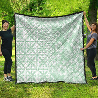 Pastel Green Kahili Quilt Hawaii Quilt Tropical Flower Seamless Half Style