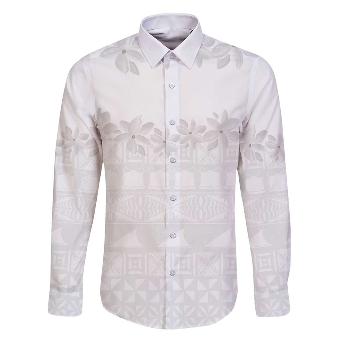 Tokelau White Sunday Family Matching Off Shoulder Short Dress and Hawaiian Shirt Polynesian Pattern Gardenia Thunbergia