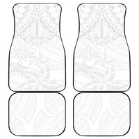 American Samoa White Sunday Car Mats Lotu Tamaiti Plumeria With Samoan Pattern