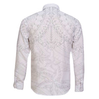 American Samoa White Sunday Family Matching Off The Shoulder Long Sleeve Dress and Hawaiian Shirt Lotu Tamaiti Plumeria With Samoan Pattern LT14 - Polynesian Pride