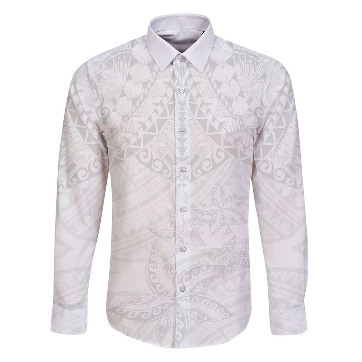 American Samoa White Sunday Family Matching Puletasi and Hawaiian Shirt Lotu Tamaiti Plumeria With Samoan Pattern
