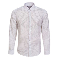 American Samoa White Sunday Family Matching Puletasi and Hawaiian Shirt Lotu Tamaiti Plumeria With Samoan Pattern
