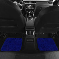 Blue Polynesia Car Mats Polynesian Pattern Mix Plumeria