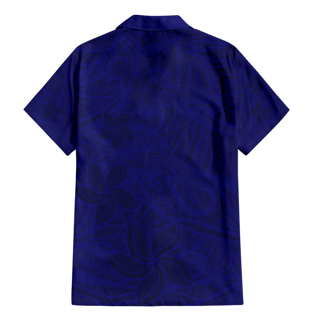 Blue Polynesia Family Matching Mermaid Dress and Hawaiian Shirt Polynesian Pattern Mix Plumeria