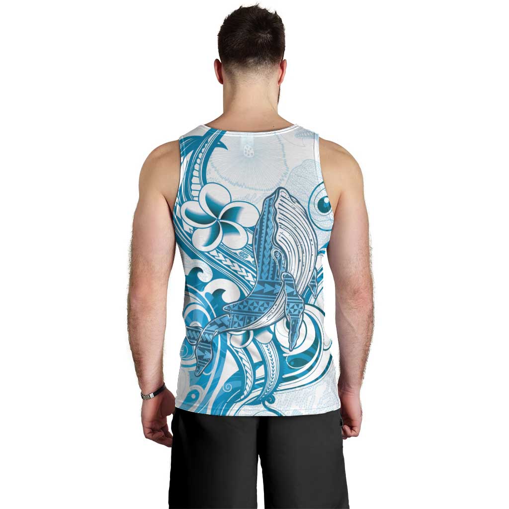 Blue Hawaii Humpback Whale Men Tank Top Polynesian Tribal Ocean Vibes