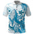 Blue Hawaii Humpback Whale Polo Shirt Polynesian Tribal Ocean Vibes