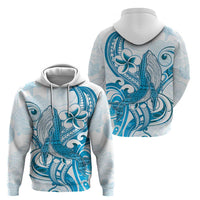 Blue Hawaii Humpback Whale Zip Hoodie Polynesian Tribal Ocean Vibes