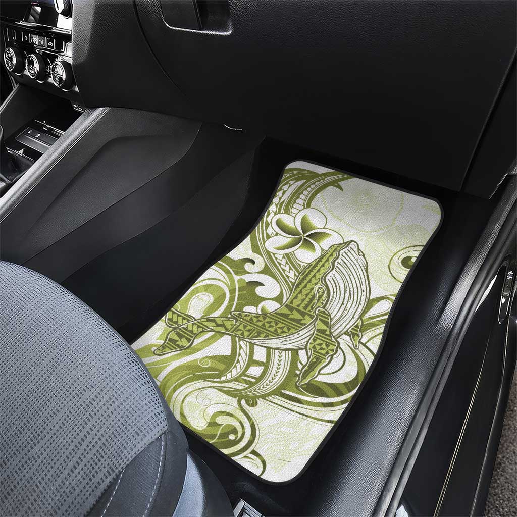 Lime Green Hawaii Car Mats Humpback Whale Tattoo Polynesian Tribal Ocean Vibes