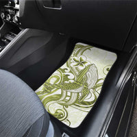 Lime Green Hawaii Car Mats Humpback Whale Tattoo Polynesian Tribal Ocean Vibes