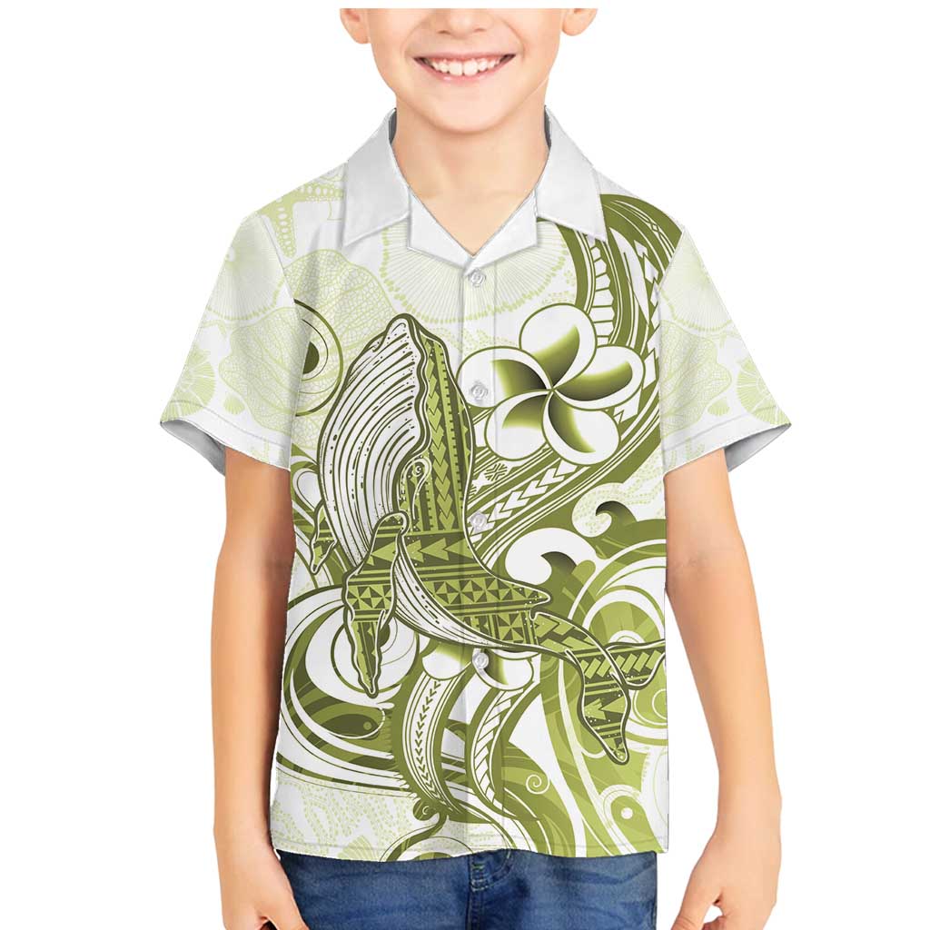Lime Green Hawaii Family Matching Mermaid Dress and Hawaiian Shirt Humpback Whale Tattoo Polynesian Tribal Ocean Vibes