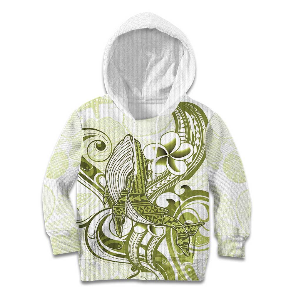 Lime Green Hawaii Kid Hoodie Humpback Whale Tattoo Polynesian Tribal Ocean Vibes LT14 Hoodie Lime Green - Polynesian Pride