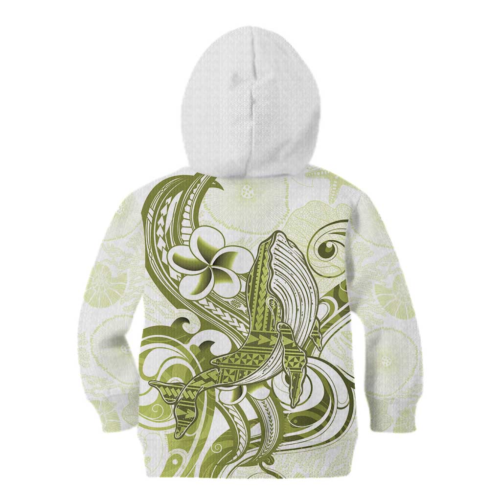 Lime Green Hawaii Kid Hoodie Humpback Whale Tattoo Polynesian Tribal Ocean Vibes LT14 - Polynesian Pride