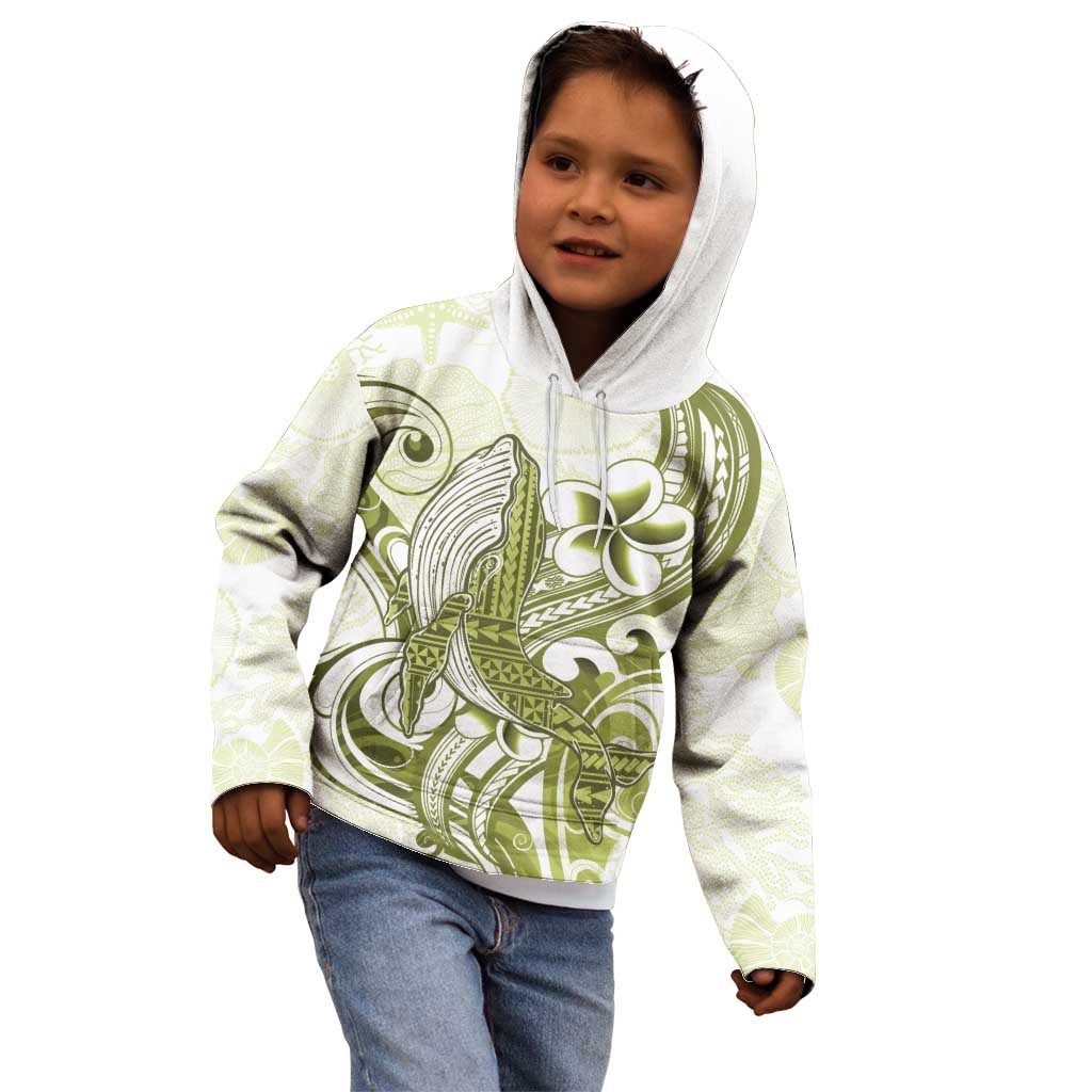 Lime Green Hawaii Kid Hoodie Humpback Whale Tattoo Polynesian Tribal Ocean Vibes LT14 - Polynesian Pride