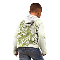 Lime Green Hawaii Kid Hoodie Humpback Whale Tattoo Polynesian Tribal Ocean Vibes LT14 - Polynesian Pride