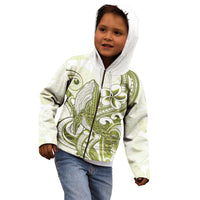 Lime Green Hawaii Kid Hoodie Humpback Whale Tattoo Polynesian Tribal Ocean Vibes LT14 - Polynesian Pride