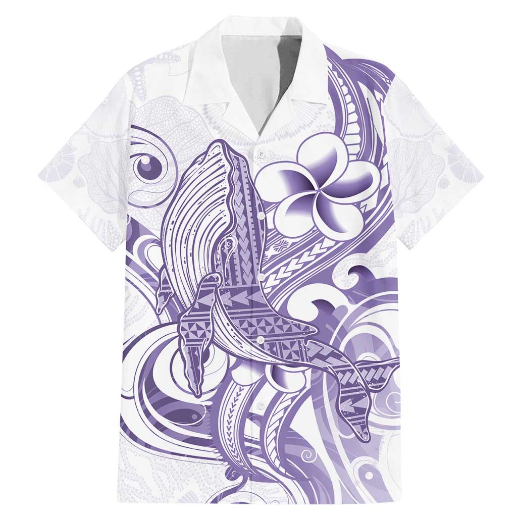 Purple Hawaii Family Matching Mermaid Dress and Hawaiian Shirt Humpback Whale Tattoo Polynesian Tribal Ocean Vibes
