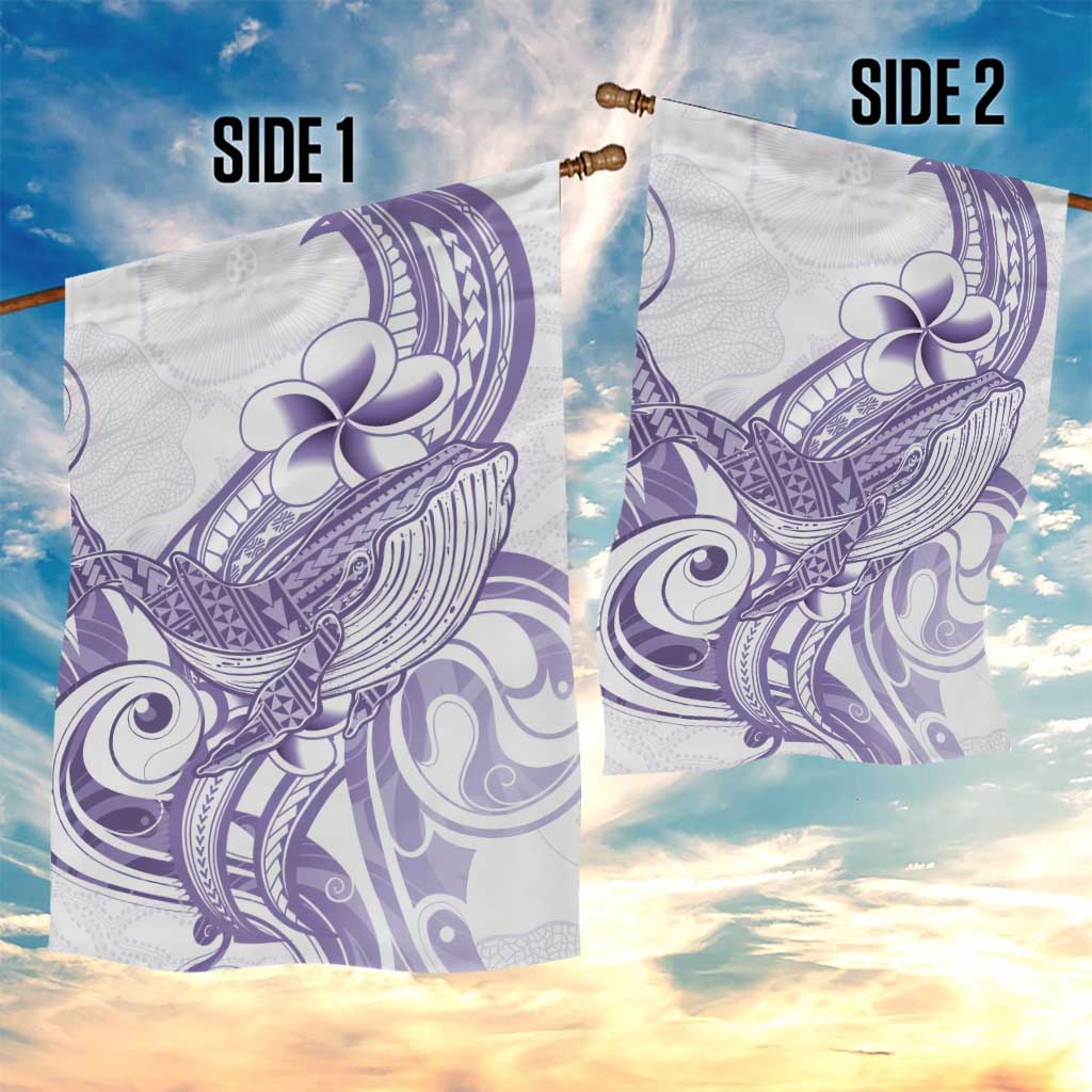 Purple Hawaii Garden Flag Humpback Whale Tattoo Polynesian Tribal Ocean Vibes LT14 - Polynesian Pride