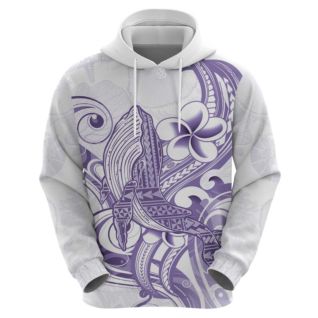 Purple Hawaii Hoodie Humpback Whale Tattoo Polynesian Tribal Ocean Vibes