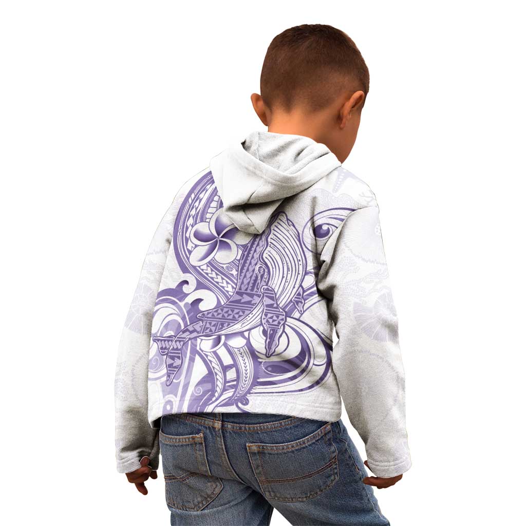 Purple Hawaii Kid Hoodie Humpback Whale Tattoo Polynesian Tribal Ocean Vibes LT14 - Polynesian Pride