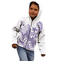 Purple Hawaii Kid Hoodie Humpback Whale Tattoo Polynesian Tribal Ocean Vibes LT14 - Polynesian Pride