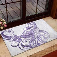 Purple Hawaii Rubber Doormat Humpback Whale Tattoo Polynesian Tribal Ocean Vibes LT14 - Polynesian Pride