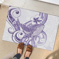 Purple Hawaii Rubber Doormat Humpback Whale Tattoo Polynesian Tribal Ocean Vibes LT14 - Polynesian Pride