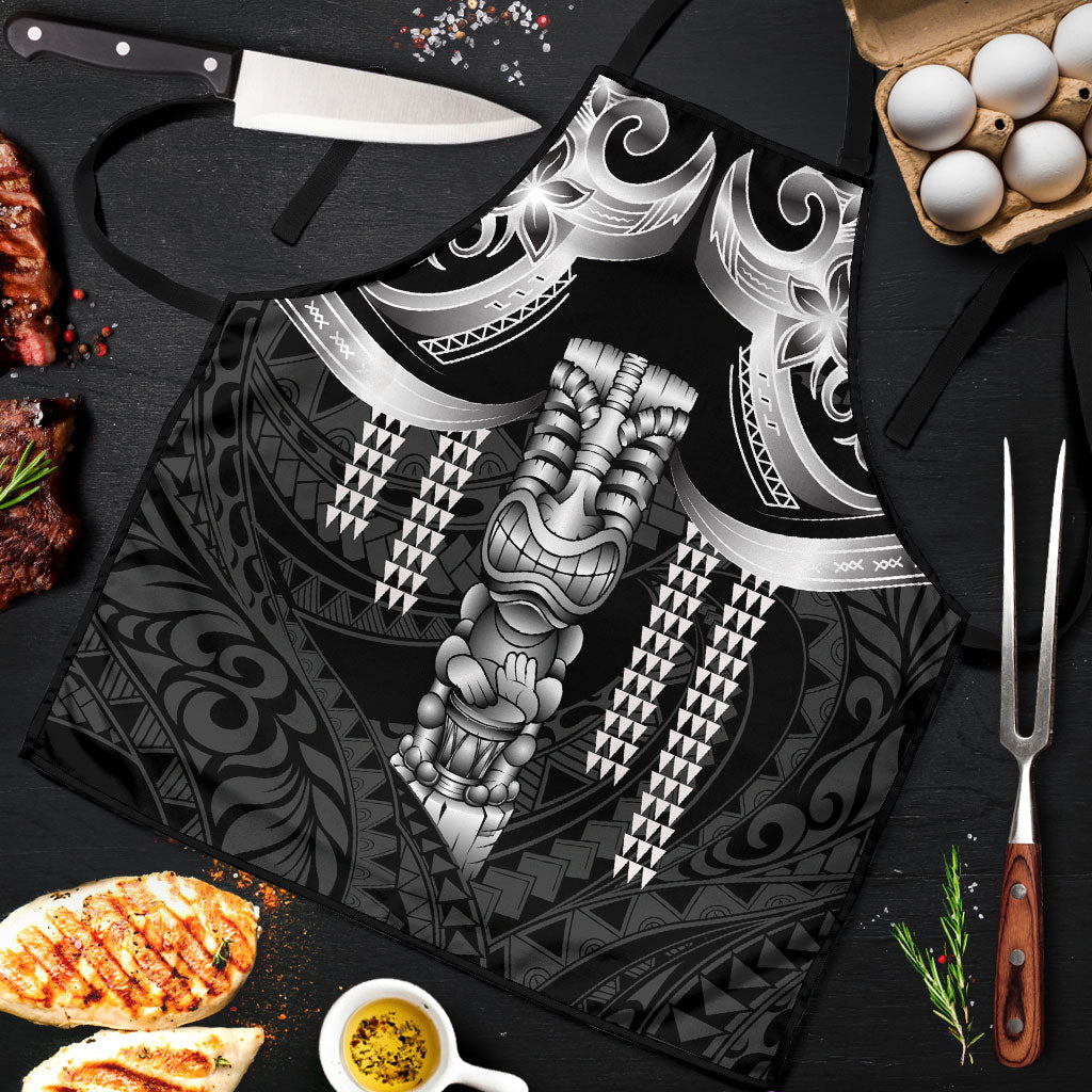 Tiki Drum Hawaii Apron Hawaiian Kakau Tattoo Style LT14 Black - Polynesian Pride