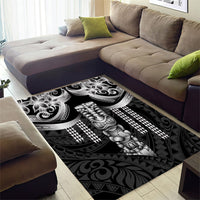 Tiki Drum Hawaii Area Rug Hawaiian Kakau Tattoo Style LT14 - Polynesian Pride