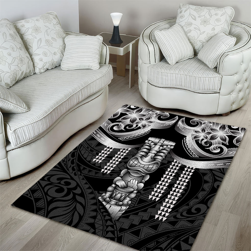 Tiki Drum Hawaii Area Rug Hawaiian Kakau Tattoo Style LT14 - Polynesian Pride