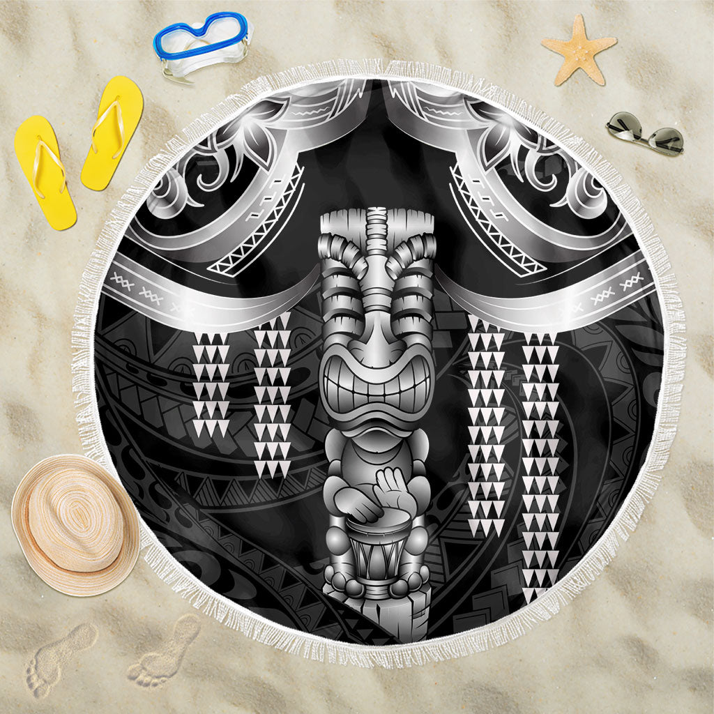 Tiki Drum Hawaii Beach Blanket Hawaiian Kakau Tattoo Style