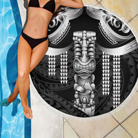 Tiki Drum Hawaii Beach Blanket Hawaiian Kakau Tattoo Style