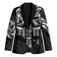 Tiki Drum Hawaii Blazer Hawaiian Kakau Tattoo Style LT14 Unisex Black - Polynesian Pride