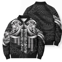 Tiki Drum Hawaii Bomber Puffer Jacket Hawaiian Kakau Tattoo Style LT14 - Polynesian Pride