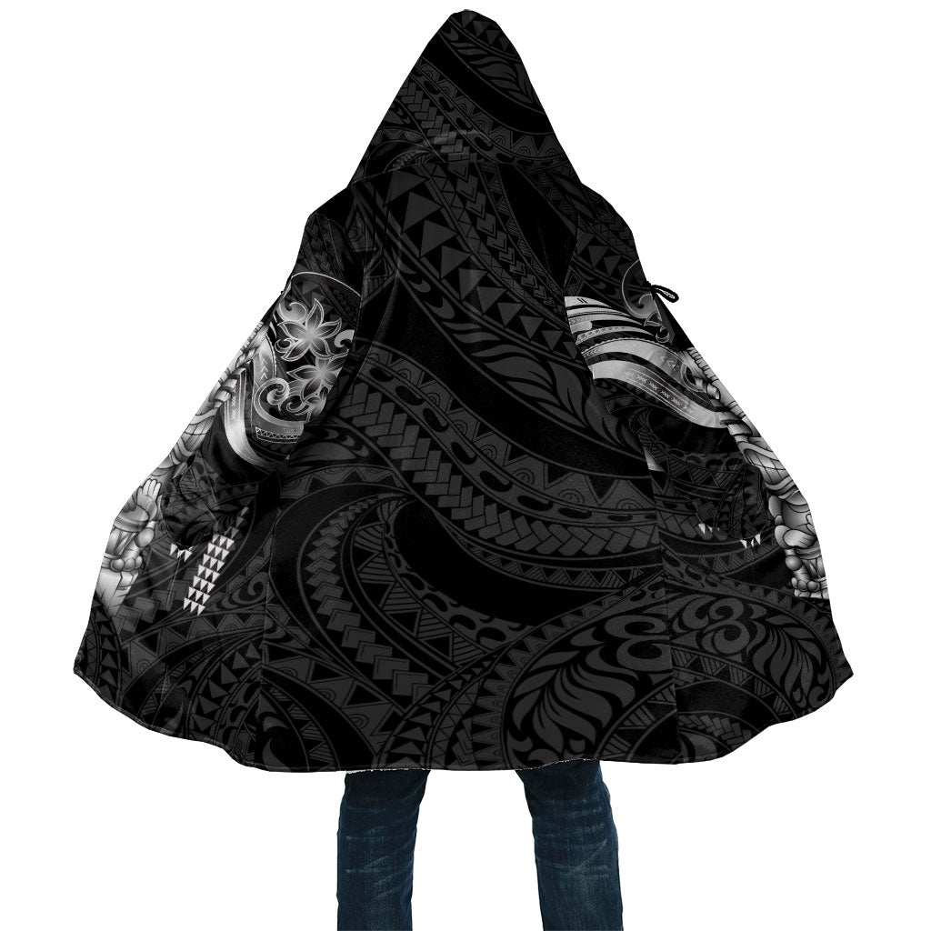 Tiki Drum Hawaii Cloak Hawaiian Kakau Tattoo Style LT14 Unisex Black - Polynesian Pride