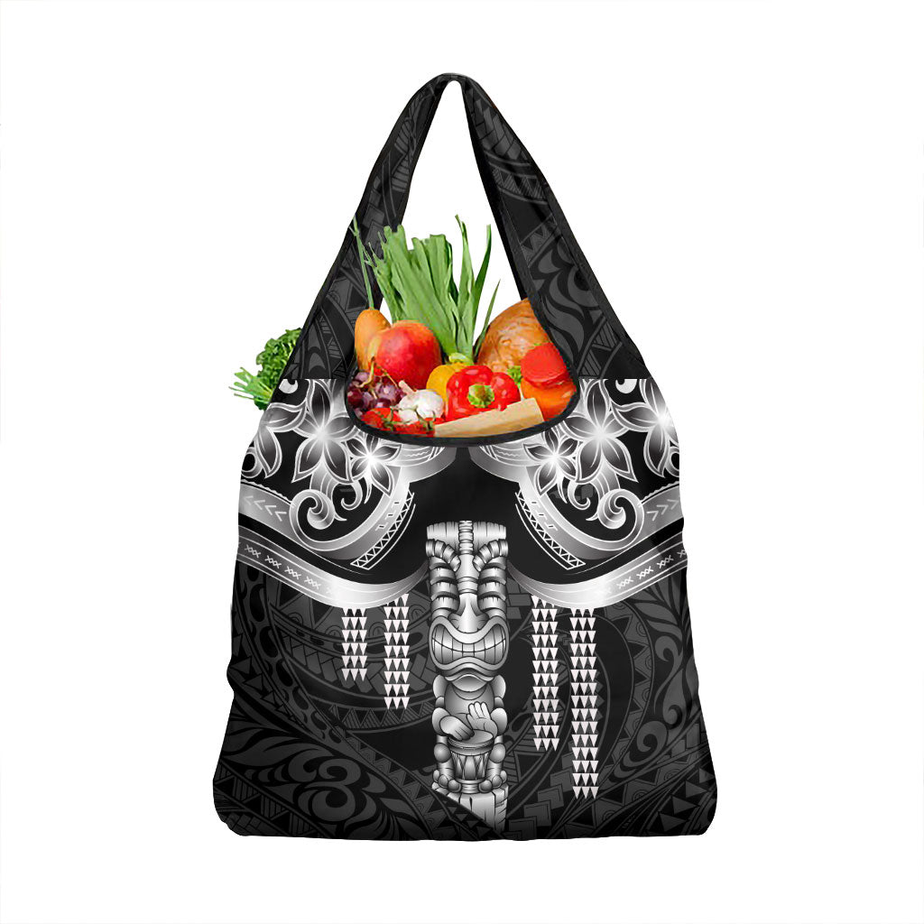 Tiki Drum Hawaii Grocery Bag Hawaiian Kakau Tattoo Style