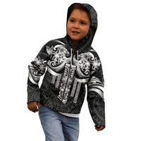 Tiki Drum Hawaii Kid Hoodie Hawaiian Kakau Tattoo Style LT14 - Polynesian Pride