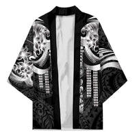 Tiki Drum Hawaii Kimono Hawaiian Kakau Tattoo Style LT14 Unisex Black - Polynesian Pride
