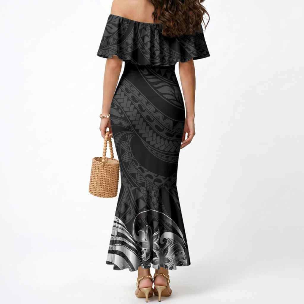 Tiki Drum Hawaii Mermaid Dress Hawaiian Kakau Tattoo Style LT14 - Polynesian Pride