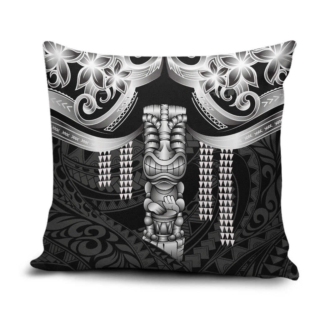 Tiki Drum Hawaii Pillow Cover Hawaiian Kakau Tattoo Style